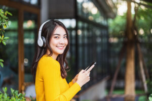 happiness asian smiling young woman wearing techno 2021 08 31 08 56 26 utc