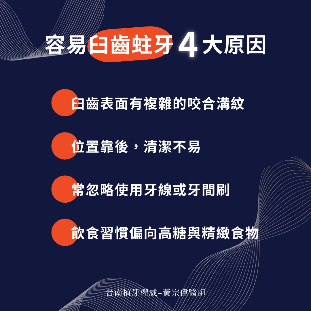容易臼齒蛀牙四大原因